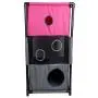 Pet Life Kitty-Square Obstacle Soft Folding Sturdy Play-Active Travel Collapsible Travel Pet Cat House Furniture