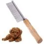 Pet Comb,Stainless Steel Wood Handle,Cat Grooming Comb,Dog Cleaning Comb,for Pet Hair Care Supplies