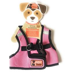 The dog walker company Reflector Accent Harness | Medium 15-20 Lbs | Pink/Black