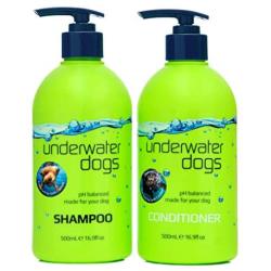 Underwater Dogs - Soap Free Dog Shampoo and Conditioner Set - Vanilla/Coconut - Eliminates Pet Odor and Relieves Itchy Skin