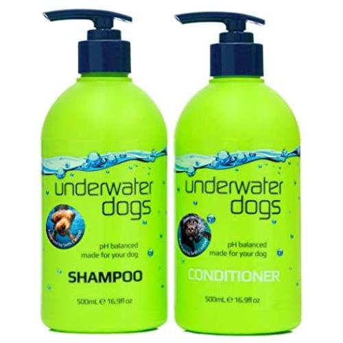 Underwater Dogs - Soap Free Dog Shampoo and Conditioner Set - Vanilla/Coconut - Eliminates Pet Odor and Relieves Itchy Skin