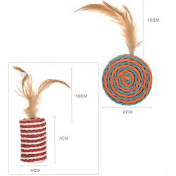 lvliangshirongyaomaoyiyouxiangongsi 1set Cat Toy Funny Cat Rod Mouse Toy Feather Molar Bite-Resistant Cat Supplies Cat Toy Self-Selling Suit Diverse Multi-Color 7 Piece Set One Week Gift Box Toy Set