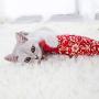 ocijf179 Cat Toy Fish Shape Catnip Pillow Cats Scratch Bite Chewing Doll Pets Interactive Toy - DarkRed