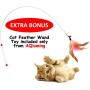 Interactive Cat Toys for Indoor Cats Automatic Electronic Rotating Butterfly Cat Toy with Roller Tracks Ball, Exercise Hunting Toy Games Funny Gifts for Kitten Pet Cat Supplies