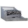 Iconic Pet Sassy Paws Multipurpose Wooden Pet Bed with Feeder for Dogs & Cats