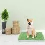 PAWISE Dog Puppy Grass Potty Training Pad Outdoor Puppy Toilet Mat Tray Indoor Restroom for Small Cats and Dogs (27'' x 17) with a Replacement Grass Pad
