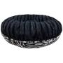 Bessie and Barnie Signature Zebra / Black Puma Extra Plush Faux Fur Bagel Pet / Dog Bed (Multiple Sizes)