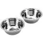 Stainless Steel Raised Pet Bowl wtih Double Dog Cat Food and Water Feeder Dish Retro Iron Elevated Stand Stainless Steel Raised Pet Bowl wtih Double Dog Cat Food and Water Feeder Dish Retro Iron Elevated Stand