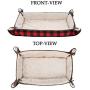 Catalonia Classic Plaid Crate Puppy Bed, Soft Plush Cozy Pet Beds,Lounger Small Dog Self Warming Beds, Ideal Gifts for Pet Lovers