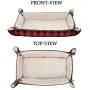 Catalonia Classic Plaid Crate Puppy Bed, Soft Plush Cozy Pet Beds,Lounger Small Dog Self Warming Beds, Ideal Gifts for Pet Lovers