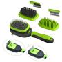 SpryPet 5-in-1 Pet Grooming Kit Dog Brush Cat Brush Dog Comb Cat Comb Pet Combing Set Pet Hair Remover with 5 Interchangeable Combs and Brushes for Large Medium and Small Dogs & Cats