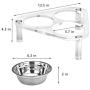 NIUBEE Raised Cat Dog Bowls, Clear Acrylic Elevated Pet Feeder with Dishes for Food and Water