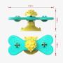 showall Windmill Cat Toy Turntable Teasing Interactive Cat Toys for Indoor Cats with Suction Cup Scratch Hair Brush Funny Kitten Toys