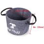 DOZCA Dog Toy Storage, Round Felt Dog Toy Bin Large for Puppy Gifts, Leashes and Food, Foldable Toy Storage for Dogs