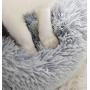 VIAGE Premium Shag Vegan Fur Soft Plush Donut Dog Bed, Soft and Warm Pet Bed for Dogs & Cats Indoor Snooze Sleeping Cozy Kennel (Donut Small 23, Pink Bed)