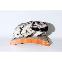 Janes List Cat Scratcher Curve Style with Decorative Trim Sticker