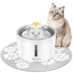 isYoung Cat Fountain 1.6L Automatic Pet Water Fountain Pet Water Dispenser, Dog/Cat Health Caring Fountain and Hygienic Dog Fountain