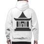 White Bullterrier on Nature England,Unisex 3D Print Pullover Hooded Hoodies with a Big Pocket Bull Terrier S