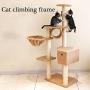 Cat Trees Cat Climbing Frame Tower Comfortable Pet Activity Centre Scratching Post with Hammock Run-anmy0716