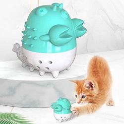 ocijf179 Cat Toy Puppy Kitten Catnip Fish Shaped Biting Chewing Toothbrush Cat Toys Pet Supplies - Blue White