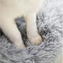 Plush Donut Pet Bed - Plush Bed for Dogs and Cats, with Donut Motif, Warm Soft for Small Medium Large Pet (Gray M-19.7''x 7.9'')