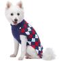 Blueberry Pet 6 Patterns Nordic Fair Isle Snowflake Interlock Dog Sweater and Matching Sweater for Pet Lover