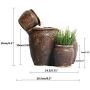 DFVV Pet Water Dispenser Ultra-Quiet Automatic Circulation Fountain, Cat Ceramic Water Dispenser, Outdoor Small Animal Drinking Water Artifact Pet Feeder