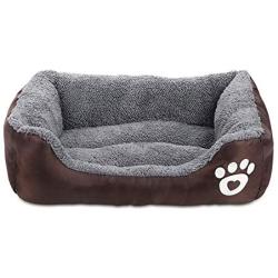 Pet Deluxe Dog Bed, Super Soft Pet Sofa Cats Bed, Non Slip Bottom Pet Lounger,Self Warming and Breathable Pet Bed Premium Bedding