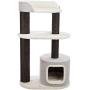 Royal Pet Club Cara Gray Cat Tower for Large Cats, with Scratching Posts, Two Platforms, Top Platform Padded with Back Rest, Condo, Removable Cushion (44444)