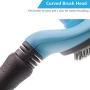 RPGT Self Cleaning Grooming Brush Bendable without Dead Anglee Pet Shedding Grooming Tools 11cm Blue for Dog & Cat with Long or Short hair