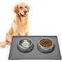Silicone Dog Food Mat, Pet Bowl Mats with Raised Edges, Puppy Feeding Mat for Floor, Non-Slip Waterproof Dogs Cat Placemat