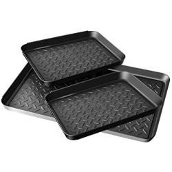 Enyeezion Boot Tray - Heavy Duty Shoe Mat Trays, Dog Bowl or Cat Bowl Mats Trap Mud, Water and Pet Food Mess to Protect Floors