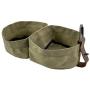 Hide & Drink, Travel Food & Water Double Dog Bowl, Portable Roll Up Heavy Duty Accessories for Pet Lovers Handmade :: Waxed Canvas