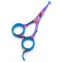 Dream Reach 3PCS Safety Round Tips Pet Grooming Scissors Kit for Dogs Cats Body Face Ear Nose Paw,6.5'' Straight Scissor,6.5'' Curved Scissor,4.5'' Straight Scissor with Bag