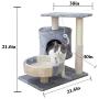 N/D cat Trees and Towers Scratching Post ，Cat Platform with cat Litter, Two-Story cat Playground Furniture