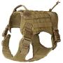 Tylu Tactical Dog Harness Military Dog Working Dog Vest Adjustable Training Vest No-Pull Front Leash Clip Wear-Resisting K9 Harness with Handle & Metal Buckle for Outdoor Patrol Training Hunting