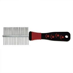 Mangostyle Stainless Steel Dog Cat Comb, Double Sided Pet Grooming Detangler Hair Brush for Anti Shedding Dematting