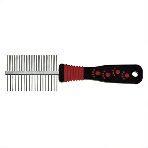 Mangostyle Stainless Steel Dog Cat Comb, Double Sided Pet Grooming Detangler Hair Brush for Anti Shedding Dematting Mangostyle Stainless Steel Dog Cat Comb, Double Sided Pet Grooming Detangler Hair Brush for Anti Shedding Dematting