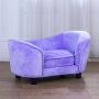 Pet Sofa Bed, Velvet Couch with Washable Cushion for Small Dog Cat