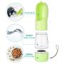 ARQFSMY Water Bottle for Cat and Dog, Portable Pet Multifunctional 8.7oz Water Dispenser, and 6.8oz Food Store Bowl, for Outdoor Walking or Travel, Light Food Grade Plastic