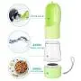ARQFSMY Water Bottle for Cat and Dog, Portable Pet Multifunctional 8.7oz Water Dispenser, and 6.8oz Food Store Bowl, for Outdoor Walking or Travel, Light Food Grade Plastic