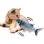 Electric Catnip Fish Toys for Cats Fish Catnip Toys Cat Toys Simulation Plush Fish Shape Toy Doll Interactive Pets Pillow Chew Bite Kick Supplies for Cat Kitten