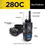Dogtra 280C 1-Dog Remote Training Collar - 1/2 Mile Range, Waterproof, Rechargeable, Static, Vibration - Includes PetsTEK Dog Training Clicker