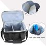 LUXJA Dog Travel Bag (Includes 2 Lined Food Containers, 2 Collapsible Bowls and 1 Removable Placemat), Dog Gear Bag for Dog Travel Accessories