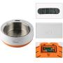 SKYMEE Stainless Steel Weighing Pet Bowl, LCD Digital Kitchen Food Scale of Grams/LB/OZ/ML Removable Bowl for Dog Cat, Large