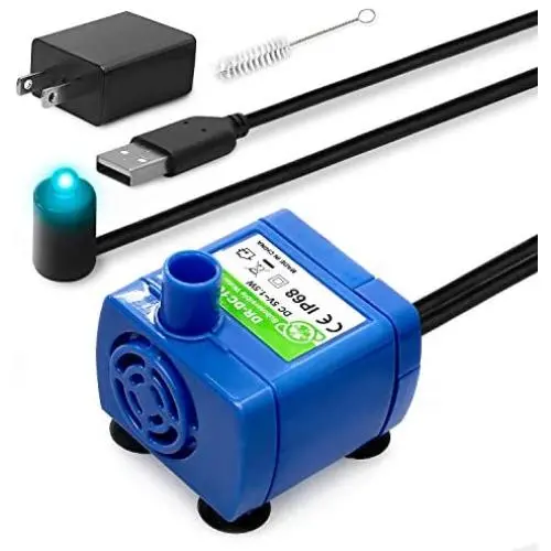 Replacement Pump for Wonder Creature/ Comsmart/ Aerb/ isYoung/ VinDox/ NautyPaws Round and Cubic Stainless Steel Cat Water Fountain Stainless Steel with Adapter, USB Cable and Cleaning Brush Replacement Pump for Wonder Creature/ Comsmart/ Aerb/ isYoung/ VinDox/ NautyPaws Round and Cubic Stainless Steel Cat Water Fountain Stainless Steel with Adapter, USB Cable and Cleaning Brush