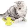 PICKME 3 in 1 Multifunctional Cat Toy Windmill Cat Toy Turntable Teasing Cat Toy Scratching Cat Hair Brush Cat Tooth Brush with Titanium Pet,2Pack