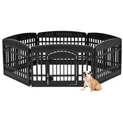 IRIS 6 Panel Exercise Pet Playpen with Door