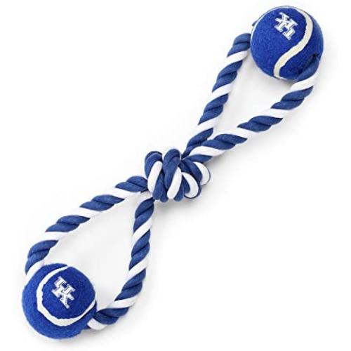 Pet Goods Manufacturing Kentucky Wildcats Double Ball with Dog Toy Rope