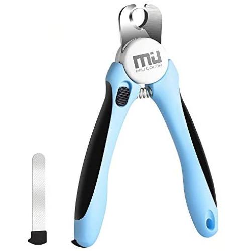MIU COLOR Dog Nail Clippers, Pet Nail Trimmer Set with Safety Guard to Prevent Overcutting, Free Nail File Included, Professional Grooming and Trimmers Tool for Small Medium Large Dogs and Cats